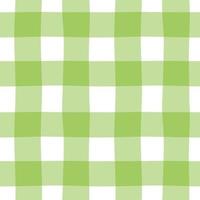 Seamless background with gingham pattern. Patterns for decoration. Green wrapping paper pattern. Hand drawn vector. vector