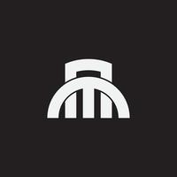 MA or AM monogram design logo template. vector