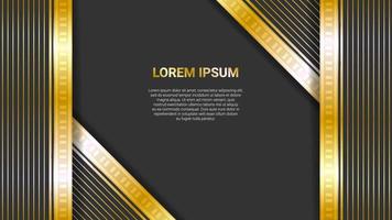 luxury and elegant gold line abstract background with copy space area vector