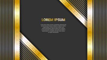 luxury and elegant gold line abstract background with copy space area vector