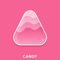 lindo caramelo de color rosa, vector, ilustración. vector