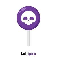 Cute Halloween lollipop, Vector, Illustration. vector