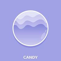 Cute purple colour candy, Vector, Illustration. vector