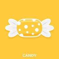 Cute yellow candy, Vector, Illustration. vector