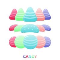 Set of Cute colourful candy, Vector, Illustration. vector