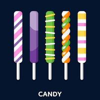 Set of Colourful stick candy, Vector, Illustration. vector