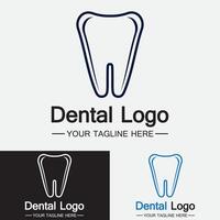 plantilla de vector de diseño de logotipo dental. logotipo de dentista creativo. logotipo vectorial de la clínica dental.