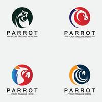 Set Parrot Logo Design Vector Template