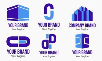conjunto de plantilla de diseño de logotipo de empresa vector