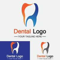 plantilla de vector de diseño de logotipo dental. logotipo de dentista creativo. logotipo vectorial de la clínica dental.