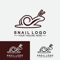 vector de inspiración de diseño moderno creativo de caracol logo