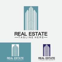 Real Estate Business Logo Template, Building, Property Development, and Construction Logo Vector