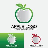 logotipo de manzana diseño de alimentos saludables de frutas plantilla de vector de inspiración de diseño de logotipo de apple