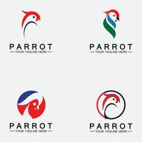 Set Parrot Logo Design Vector Template