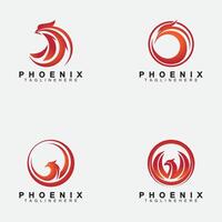 plantilla de diseño de ilustración de vector de logotipo de phoenix