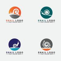 establecer vector de inspiración de diseño moderno creativo de logotipo de caracol