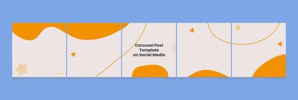 Social Media Carousel Post Template vector