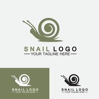 Snail logo template vector icon illustration design