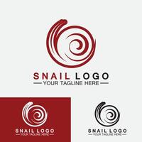 vector de inspiración de diseño moderno creativo de caracol logo