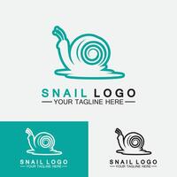 vector de inspiración de diseño moderno creativo de caracol logo