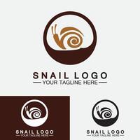 vector de inspiración de diseño moderno creativo de caracol logo