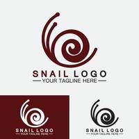 Snail logo template vector icon illustration design