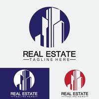 Real Estate Business Logo Template, Building, Property Development, and Construction Logo Vector