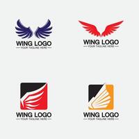 Set Wings logo vector icon symbol illustration design template