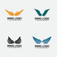 establecer alas logo vector icono símbolo ilustración diseño plantilla