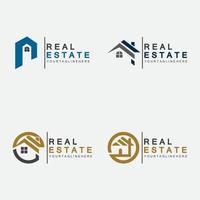 plantilla de logotipo de empresa inmobiliaria, construcción, desarrollo inmobiliario y vector de logotipo de construcción