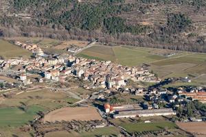 Cityscape of Organya in the mountains of the Catalan Pyrenees photo