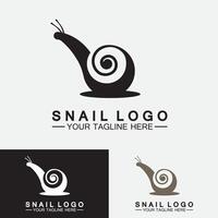 Snail logo template vector icon illustration design