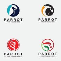 Set Parrot Logo Design Vector Template