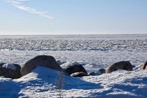 congelarse en el lago winnipeg foto