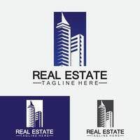 Real Estate Business Logo Template, Building, Property Development, and Construction Logo Vector