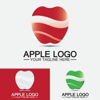 Apple logo. fruit healthy food design.Apple logo design inspiration vector template