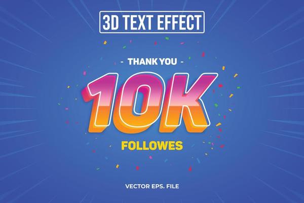 10k Special Editable 3D Text Effects