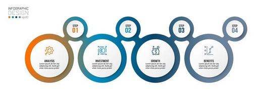 Timeline chart business infographic template. vector