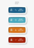 Infographic template business concept with diagram. vector