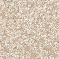 patrón transparente de vector flores ilustración botánica para papel tapiz, textil, tela, ropa, papel, postales