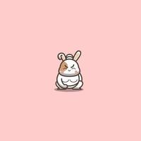 japanese sumo rabbit vector illustration