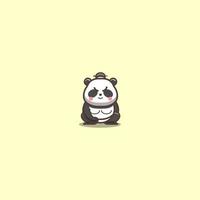 ilustración de vector de panda de sumo japonés