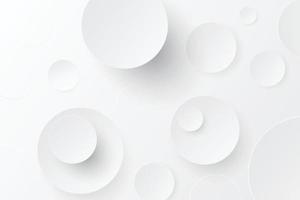 White abstract background on 3d design vector