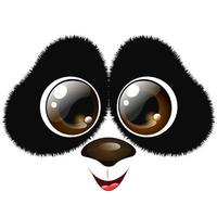 panda cara cuadrada vector