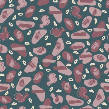 abstract seamless vector pattern chaotic different figures on contrasting background. Simple geometric pattern with Artistic shapes.