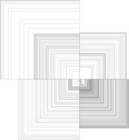 patrón geométrico abstracto con ventanas cuadradas de forma aislada de diferentes tamaños en perspectiva vector