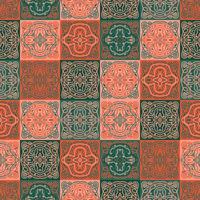 ceramic tiles in patchwork style vector seamless pattern ethnic backgrounds