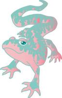 lizard gecko leopard vector isolated hand drawing