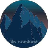 vector mountain pattern. Background natural mountain range landscape