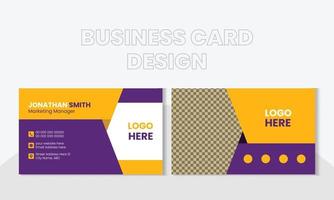 Modern creative business card and name card, horizontal simple clean template vector design, layout in rectangle size, stylish business card template or visiting card design template